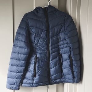 Reebok blue women's puffer jacket small
